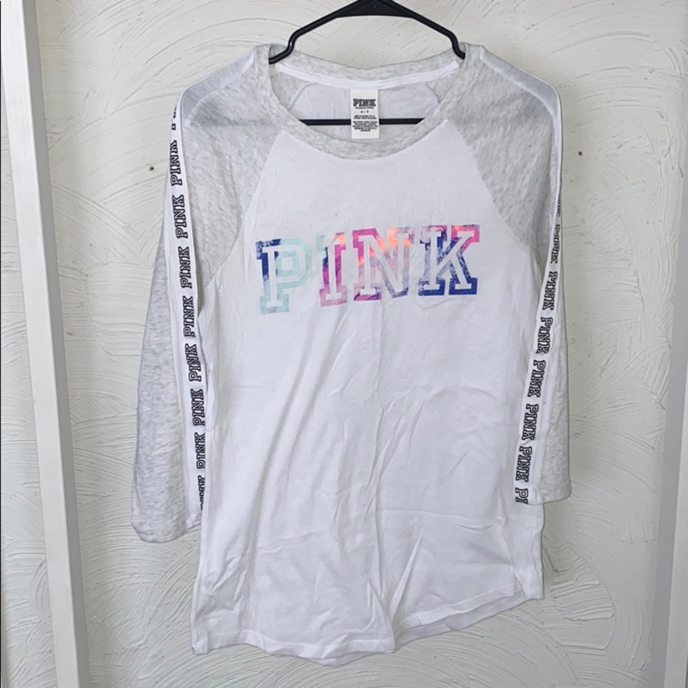 PINK quarter sleeve tee